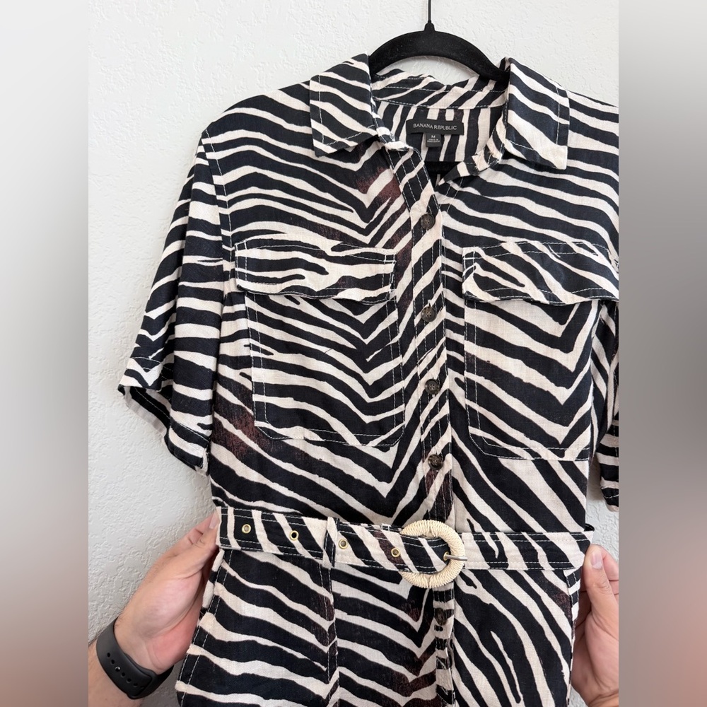 Banana Republic Safari linen romper - Picture 7 of 10